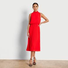 Solid Colors - Unisex Dresses Sam Edelman High Neck Midi Dress Coral Pink