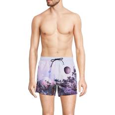 Purple Swimming Trunks HUGO Men's Quick-dry patterned swim shorts Lilac Lilac