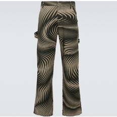 Chinos - Multifärgade Byxor Dries Van Noten and linen wide-leg pants multicoloured