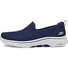 Skechers Promenadskor Skechers GO Walk Ivy, Navy Textile/White Trim, UK, Marinblå textil vit trim