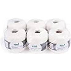Gründl 100 virkgarn, bomull, vit, 6 x 100 g
