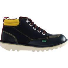 Blue Boots Kickers Winterised Classic Lace-Up Blue Smooth Leather Kids Boots 1_15686 UK
