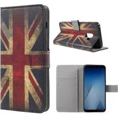 Samsung Galaxy A8 2018 mønstret PU læder flip etui Britisk Flag