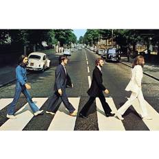 Polyester Poster The Beatles Das Textilplakat der Abbey Road - Schwarz Poster