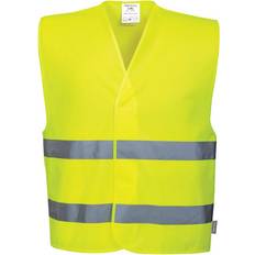 XL Work Vests Portwest 4XL-5XL, Yellow Mens Band & Brace Hi-Vis Vest