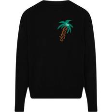 Palm Angels Women Jumpers Palm Angels Sketchy Intarsia sweater black_green