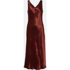 Braun - Slip Dresses Kleider Max Mara Leisure Slipdress Talete aus Satin Braun