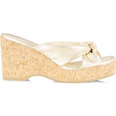 Dame - Gul Højhælede sko Jimmy Choo Avenue Wedge Sandaler - Gul