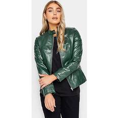 Green - Leather Jackets M&Co Faux Leather Jacket Green