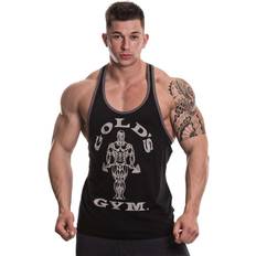 Golds Gym Muscle Joe Print Contrast Stringer Vest Black