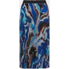 Coster Copenhagen Hame Plisse Skirt With Print - Sininen