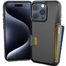 Wallet Cases Smartish iPhone 15 Pro Wallet Case Wallet Slayer Vol. 1 [Slim Protective] Credit Card Holder Black Tie Affair