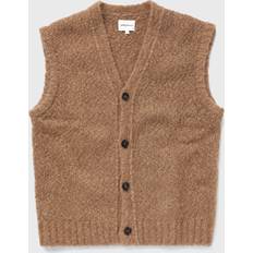 Norse Projects Chalecos Norse Projects August Flame Alpaca Cardigan Vest - Brown