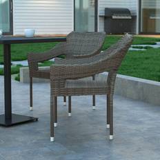 Rattan Garden Chairs Emma + Oliver Set of Two All-Weather