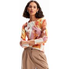 Lin Pulls Desigual Pull Femme Fotina - Rose