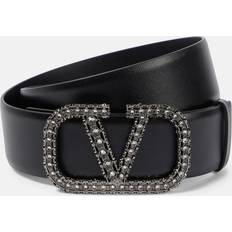 Valentino Garavani VLogo Signature Reversible Leather Belt - Black