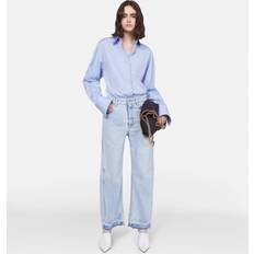 Stella McCartney Oversized Poplin Shirt, Woman, Sky Blue, Sky Blue