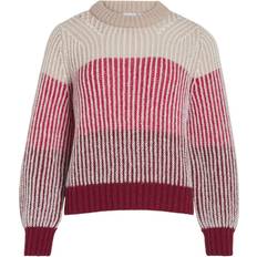 Nainen - Pellava Neuleet Vila Striped Knitted Pullover