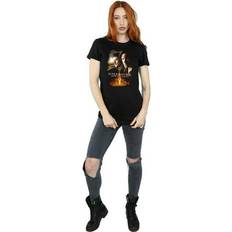 Luonnonväri T-paidat Supernatural Flaming Poster Cotton Boyfriend T-Shirt Black