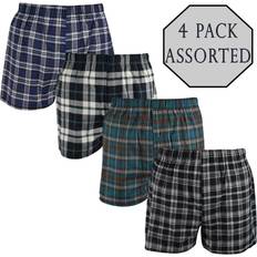 Checkered Men's Underwear Pack Assorted Mens Woven Check Boxer