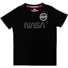 Jungen NASA Rainbow Reflective Kids und Teens T-Shirt, Black