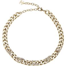 Chanel Bracelets Chanel Chanel Gold Crystal 'CC' Chain Bracelet gold one