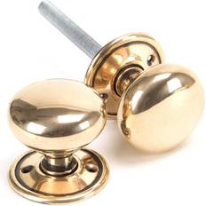 Building Materials From The Anvil 91925 Polished Bronze Mushroom Mortice/Rim Knob Set