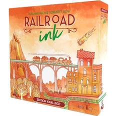 Horrible Guild HR013 – Railroad Ink: Edition Knallrot – tärningsspel, för 1–6 spelare, från 8 år – tyska