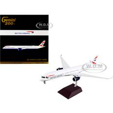 Scale Models & Model Kits GeminiJets Airbus A350-1000 Commercial Aircraft "British Airways" White with Tail Stripes "Gemini 200" Series 1/200 Diecast Model Airplane by GeminiJets