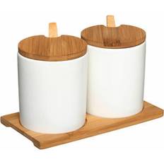 Dunelm Barattoli Di Spezie In Bambù E Porcellana - 2 pz 2pcs