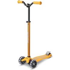 Micro Maxi scooter Deluxe Pro LED gul