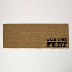 Homescapes Wipe Your Feet Coir Double Brown cm