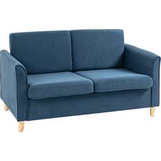 Homcom Double Seat Blue Sofa 141cm 2 Seater