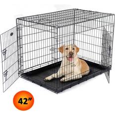 42 " XL Dog Cage Puppy Metal Training Crate Carrier