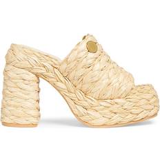 Viskose Pantoffeln & Hausschuhe Stella McCartney Beige Heeled Sandals 8500 Naturale IT