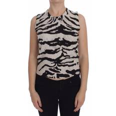 Cashmere Canottiere Dolce & Gabbana Zebra 100% Cashmere Knit Top Vest Tank Top IT38