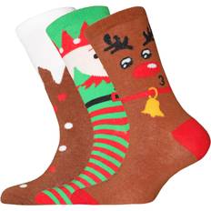 Abbigliamento Anucci Childrens/Kids Christmas Socks Pack Of 3 12.5 Child UK Multi