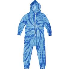 Colortone Full Zip Tonal Spider Die Tye Onesie Blue