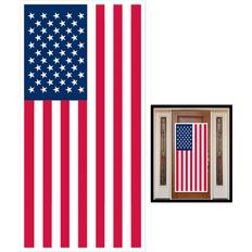 Party Decorations American Flag Door Cover 3ft x 5ft