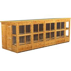 Power Sheds W D Double Door Pent Shiplap Dip Treated Potting 18x6 (Building Area )