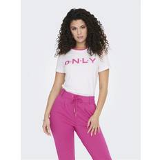Only Herr Överdelar Only Normal Passform O-ringning T-shirt Vit