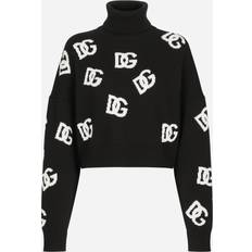 Dolce & Gabbana Women Jumpers Dolce & Gabbana Cropped wool sweater black_white