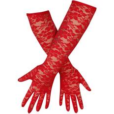 Rosso - Uomo Guanti Rockabilly di Pamela Mann Lace Opera Glove - Donna Rosso