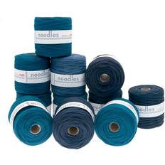 Garn & Håndarbejdsudstyr Rico Design noodles Textilgarn Blautöne ca. 500-700g