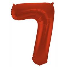 Rood Feestartikelen Folat Folieballon Rood Metallic Mat Cijfer 7 86 cm