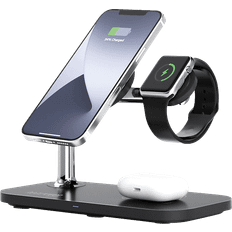 RealPower ChargeAIR Mag Wireless Charger Apple Ladebereich Smartphone:15 Watt max. Watch: 3 Ladebereicht AirPods: max, Schwarz