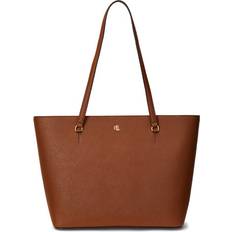 Lauren Ralph Lauren Women's Karly Medium Shopper Tote Bag Tan