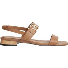 Tommy Hilfiger UK 39 hardware flat sandal Brown