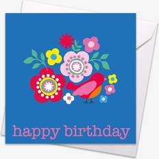 Multi Bird Birthday Card