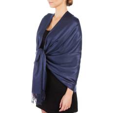 Scarfs Sakkas Soft Silky Pashmina Shawl Wrap Scarf Stole in Solid Colors Midnight One